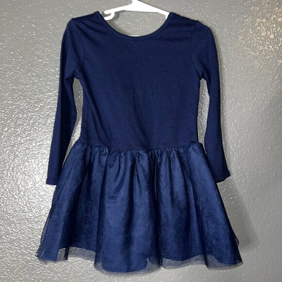 OLD NAVY Tulle Tutu Dress Fit & Flare Long Sleeve Toddler Girls 3T Blue - Picture 1 of 4